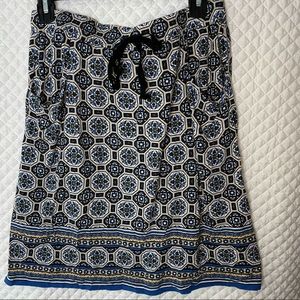 Max Studio. Geometric pattern above-knee skirt. Pockets. Elastic waist. EZ. Med.